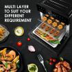 Maxkon Air Fryer Large Convection Oven Electric Digital Toaster Big Air Cooker Oil Free 1800W 30L Dual Cook Function Black