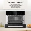 Maxkon Air Fryer Large Convection Oven Electric Digital Toaster Big Air Cooker Oil Free 1800W 30L Dual Cook Function Black