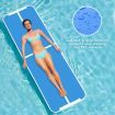 Gymnastics Airtrack Mat Inflatable Tumbling track with Electric Air Pump 5x1x0.2m Blue