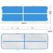 Gymnastics Airtrack Mat Inflatable Tumbling track with Electric Air Pump 5x1x0.2m Blue