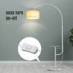 Adjustable LED Floor Lamp Arc Standing Reading Light Storage Shelf Living Room Bedroom White