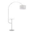 Adjustable LED Floor Lamp Arc Standing Reading Light Storage Shelf Living Room Bedroom White