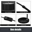 Adjustable Floor Lamp LED Reading Light Corner Standing Lighting Living Room Bedroom Black