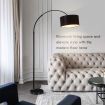 Adjustable Floor Lamp LED Reading Light Corner Standing Lighting Living Room Bedroom Black