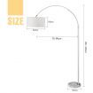 White Arc LED Floor Lamp Corner Standing Reading Light Adjustable Living Room Bedroom