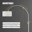 White Arc LED Floor Lamp Corner Standing Reading Light Adjustable Living Room Bedroom