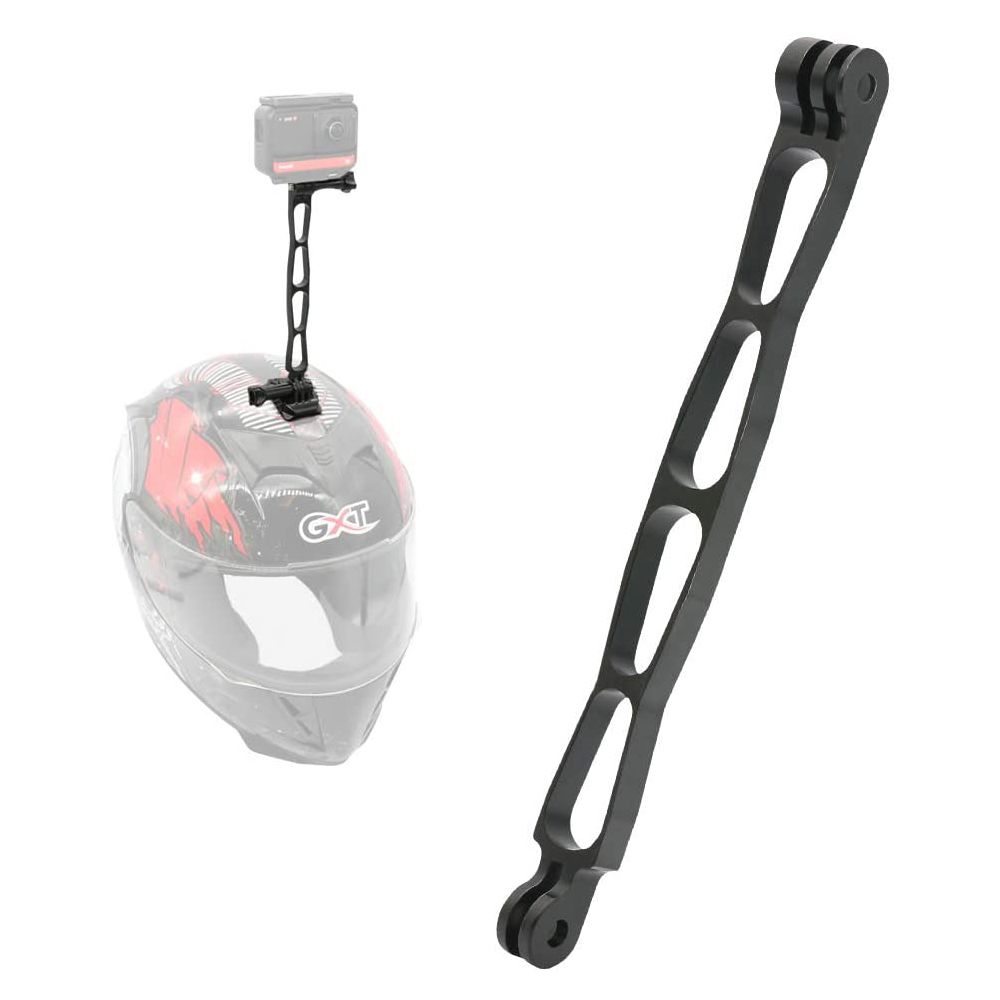 Aluminum Alloy Extension Arm Metal Pole Mount Helmet Stick Extension Arm Mount for Gopro MAX/8/7/6,Insta360 One R 360 VR Edition and More(Black)