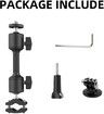 Aluminum Motorcycle Sports Camera Bracket,360Degree Motorcycle Bike Camera Holder Handlebar Mount Bracket Compatible with GoPro Hero 10 Black,Hero 9or8or7or6or5 and Other Action Cameras