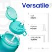 2.2L Motivational Water Bottle with Time Marker and Straw,Leakproof Tritan BPA Free
