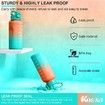 2L Motivational Water Bottle Leak proof BPA Free for Fitness,Gym and Outdoor Sports(Orange+Green)