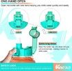 2L Motivational Water Bottle Leak proof BPA Free for Fitness,Gym and Outdoor Sports(Orange+Green)