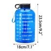 3.7L Leak-Proof Bpa-Free Water Bottle (Retractable Straw), Large Water Bottle Time Stamp Remind You Drink Water, Outdoor