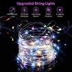 2-Pack 80FT 200 LED Solar String Lights,Waterproof Solar Fairy Lights with 8 Lighting Modes,Solar Outdoor Lights (Multi-Color)