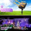 2-Pack 80FT 200 LED Solar String Lights,Waterproof Solar Fairy Lights with 8 Lighting Modes,Solar Outdoor Lights (Multi-Color)