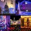 2-Pack 80FT 200 LED Solar String Lights,Waterproof Solar Fairy Lights with 8 Lighting Modes,Solar Outdoor Lights (Multi-Color)