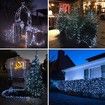 2-Pack 80FT 200 LED Solar String Lights Outdoor, Waterproof Solar Fairy Lights with 8 Lighting Modes, Solar Outdoor Lights for Tree Christmas Wedding Party Decorations Garden Patio (Daylight White)