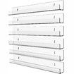 6 Pack Clear Acrylic Floating Shelves Ledge Display for Kids Room Invisible Wall Mounted Bookshelf for Toy Storage