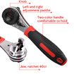 Multifunctional Adjustable Universal Key Torque Spanner Plumbing Auto 6-22mm Ratchet Wrench Multitool Repairing Tool Eco-friendly Plastics Material