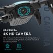 2022 Newest Drone 4K 1080P Camera WiFi Fpv Professional Air Pressure Altitude Hold Black Foldable RC Quadcopter Drone Toys for Children