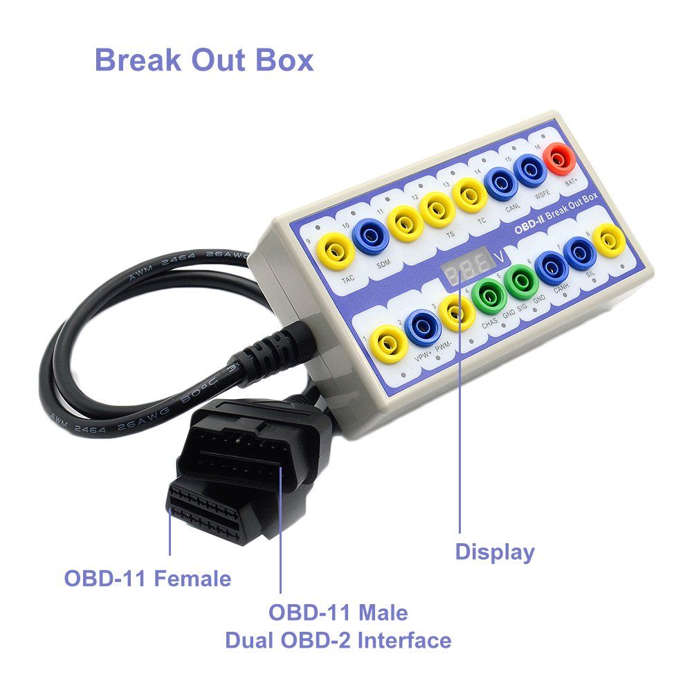 Professional Auto Car OBD-2 Break Out Box On-Board Diagnostics Breakout Box  OBD-II Protocol