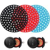 Reusable Silicone Air Fryer Liners, 3 Pieces 8 Inch Non-Stick Air Fryer Liners Silicone Round Replacement Parchment Paper Liners for Ninja, Cosori, Gowise, Instant Pot