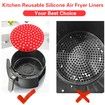 Reusable Silicone Air Fryer Liners, 3 Pieces 8 Inch Non-Stick Air Fryer Liners Silicone Round Replacement Parchment Paper Liners for Ninja, Cosori, Gowise, Instant Pot