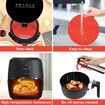 Reusable Silicone Air Fryer Liners, 3 Pieces 8 Inch Non-Stick Air Fryer Liners Silicone Round Replacement Parchment Paper Liners for Ninja, Cosori, Gowise, Instant Pot