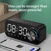Bluetooth 5.0 Speaker Alarm Clock Night Light Multiple Play Modes LED Display 360 Surround Stereo Sound