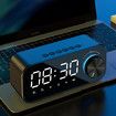 Bluetooth 5.0 Speaker Alarm Clock Night Light Multiple Play Modes LED Display 360 Surround Stereo Sound