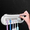 Bathroom Electric 99.9 Percent UV Disinfection Toothbrush Holder Sterilizer Lamp Power Family Instrument Plastic Class Material Origin