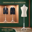 Mannequin Male Dress Form Dressmakers Dummy Torso Manikin Display Stand Tripod Base 151-170cm Skin Tone