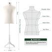 Mannequin Male Dress Form Dressmakers Dummy Torso Manikin Display Stand Tripod Base 151-170cm Skin Tone
