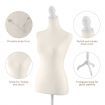 Mannequin Female Manikin Torso Dress Form Display Stand Dressmakers Dummy Tripod Base 147-168cm Beige