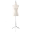 Mannequin Female Manikin Torso Dress Form Display Stand Dressmakers Dummy Tripod Base 147-168cm Beige
