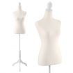 Mannequin Female Manikin Torso Dress Form Display Stand Dressmakers Dummy Tripod Base 147-168cm Beige