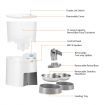 Petscene 7L Automatic Pet Cat Feeder Dog Food Dispenser Voice Recorder 2 Bowls LCD