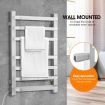 Maxkon Electric Heated Towel Warmer Rail Rack Wall Mounted Bathroom Hanger 140W Aluminium Alloy