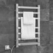 Maxkon Electric Heated Towel Warmer Rail Rack Wall Mounted Bathroom Hanger 140W Aluminium Alloy