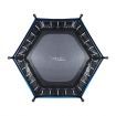 Genki 55 Inch Trampoline Rebounder Kids Safety Net Indoor Rebounding Jumping Pad Handle Outdoor