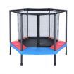 Genki 55 Inch Trampoline Rebounder Kids Safety Net Indoor Rebounding Jumping Pad Handle Outdoor