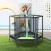 Genki 55 Inch Trampoline Rebounder Kid Rebounding Safety Net Indoor Outdoor Jumping Mat Handle