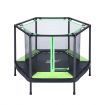 Genki 55 Inch Trampoline Rebounder Kid Rebounding Safety Net Indoor Outdoor Jumping Mat Handle