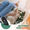 Electric Pet Heat Pad Heating Heated Mat Blanket Dog Cat Bed Thermal Protection Timer 50x40cm with 2 Cloth Covers