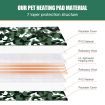 Electric Pet Heat Pad Heating Mat Heated Blanket Dog Cat Bed Thermal Protection Timer XL Size with 2 Cloth Covers