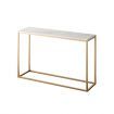 Hall End Console Table Sofa Entrance Plant Flower Stand TV Shelf Faux Marble Gold