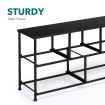 Wide Chest of 5 Drawers Fabric Black Bedroom Dresser Storage Organizer Unit