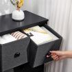 Chest of 8 Drawers Black Bedroom Dresser Storage Organizer Unit Fabric