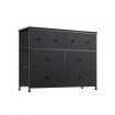 Chest of 8 Drawers Black Bedroom Dresser Storage Organizer Unit Fabric