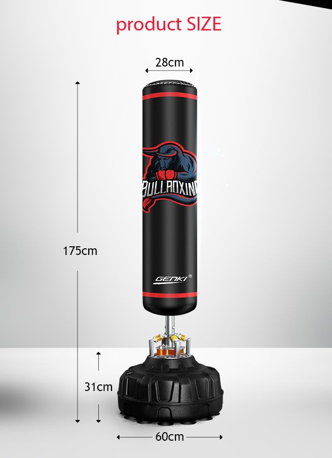 Genki 175CM Boxing Bag Free Standing Punching Heavy Kicking Fitness