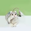 Cat Interactive Toys Kitten Fishing Headdres Hat Feathers Bait Fishing Head Copper Tease Pet Supplies
